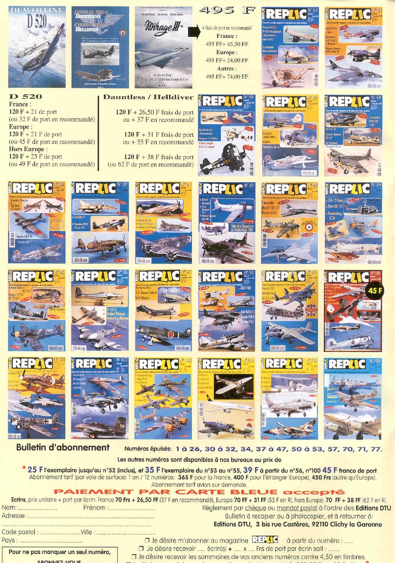 Replic 107 - Gladiator Mk II, Me 262 A-1a, Albatros 